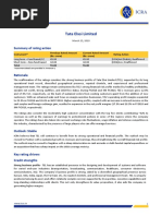 Tata Elxsi Limited: Summary of Rating Action