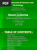 Raman Scattering: Jordan University of Science and Technology