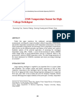 Design of MEMS Temperature Sensor For High Voltage Switchgear