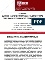 Final ECN5641 Success Factors of Structural Transformation in Developing Countries