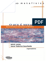 (Coleção Metafísica) Jaimir Conte & Oscar Federico Bauchwitz - O Que É Metafísica (2011, Editora Da UFRN) PDF