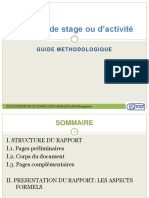 Méthodologie Pour La Rédaction Du Rapport Du Stage