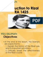 Introduction To Rizal RA 1425