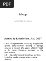 Salvage: Indian Legal Provisions