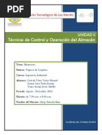 Unidad II. TÃ©cnicas de Control y OperaciÃ N Del AlmacÃ©n