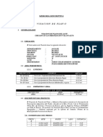 Memoria Descriptiva para Subdivisión