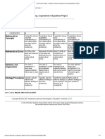 Your Rubric Math - Problem Solving Expressions Equations Project