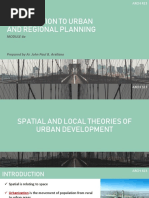 Introduction To Urban and Regional Planning