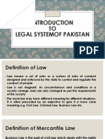 TO Legal Systemof Pakistan