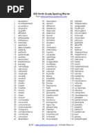 9th Grade Spelling Words PDF