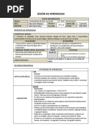 FORMATO DE SESION DE APRENDIZAJE ER 2° 3 de Mayol 2019