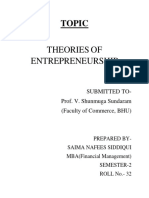 Theories of Entrepreneurship