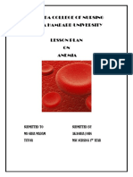 Lesson Plan On Anemia