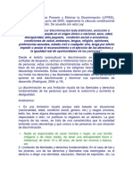 La Ley Federal para Prevenir y Eliminar La Discriminación