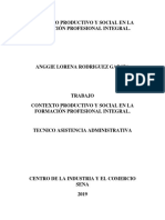 Contexto Productivo y Social en La Formación Profesional Integral