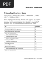 Y-Series Brushless Servo Motor: Installation Instructions