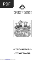 Operators Manual Cec B&W Photoride: Downloaded From Manuals Search Engine