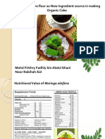 Organic Cake: Moringa Oleifera Flour As New Ingredient Source in Making