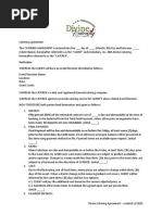 Catering Agreement Contract - Divine Catering NN