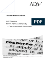 Teacher Resource Bank: GCE Chemistry PSA14: A2 Physical Chemistry - Determine An Equilibrium Contstant