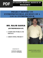 Project Report On Entrepreneurial Journey of A Local Entrepreneur