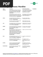 Living Organisms Topic Wordlist