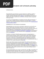 Organophosphate and Carbamate Poisoning