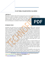 Fabrication of Wheat Harvesting Machine PDF