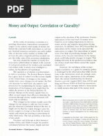 Money and Output: Correlation or Causality?: Scott Freeman