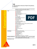 Sikadur - 33: High Modulus, High-Strength, Structural, Rapid Curing Epoxy, Smooth-Paste Adhesive