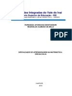 Dificuldade de Aprendizagem Na Matematica Discalculia Fernanda e Reginaldo PDF