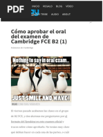 Como Aprobar El Oral Del Examen de Cambridge Fce 1 PDF