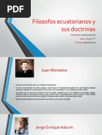 Filosofos Ecuatorianos y Sus Doctrinas