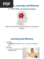 The Brain, Learning, and Memory: Key: AWL To Study, Low-Frequency Vocabulary