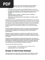 Scope of Diarrhoeal Disease