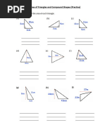 Worksheet Area of Triangles and Compound Shapes