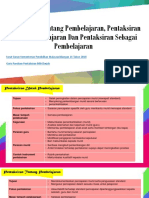 Pentaksiran Tentang Pembelajaran, Pentaksiran Untuk Pembelajaran Dan