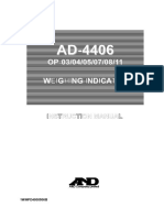 OP-03/04/05/07/08/11 Weighing Indicator: Instruction Manual Instruction Manual