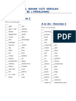 Modul Bahan Cuti Sekolah Bi (Peralihan) A or An - Exercise 1 A or An - Exercise 2