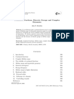 Continued Fractions, Discrete Groups and Complex Dynamics