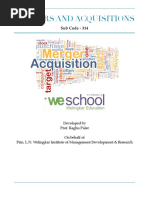 Mergers and Acquisitions 314 v1 PDF