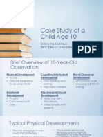 Case Study of A Child Age 10 - Edu 220-1