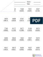 F Decimal Numbers Multiplication