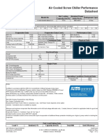 Air Cooled Screw Chiller Performance Datasheet