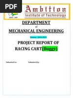 Department Mechanical Engineering Project Report of RACING CART (Buggy)