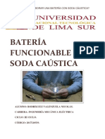 Batería Funcionable Con Soda Caústica