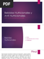 Bebidas Nutricionales y Anti Nutricionales