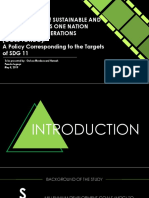 Go For Growth! Sustainable and Strong Towards One Nation Development Operations (Ggss Tondo) : A Policy Corresponding To The Targets of SDG 11