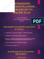 Orthodontic Treatment Planning: Problem List To Specific Plan