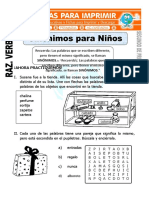 Ficha de Sinonimos para Niños para Segundo de Primaria (1) (Reparado)